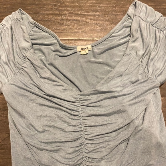 periwinkle blue ruched top - Picture 1 of 2